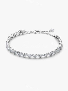 Pandora Triple Stone Heart Bracelet
